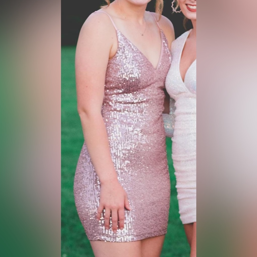 Sparkly Pink Homecoming Dress